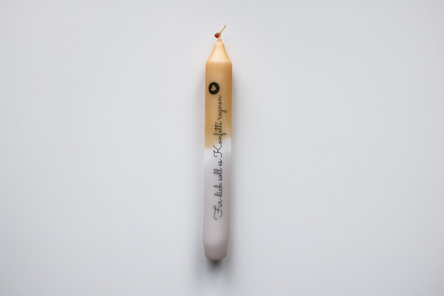 Stabkerze Dip Dye "Botschaft" (verschiedene Varianten)