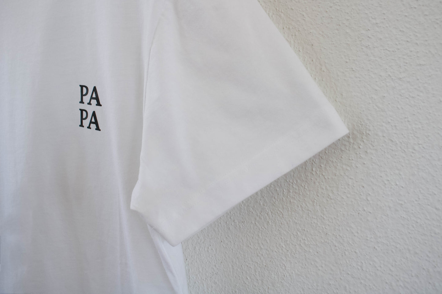 Statement T-Shirt "PAPA" (Weiß/Schwarz)
