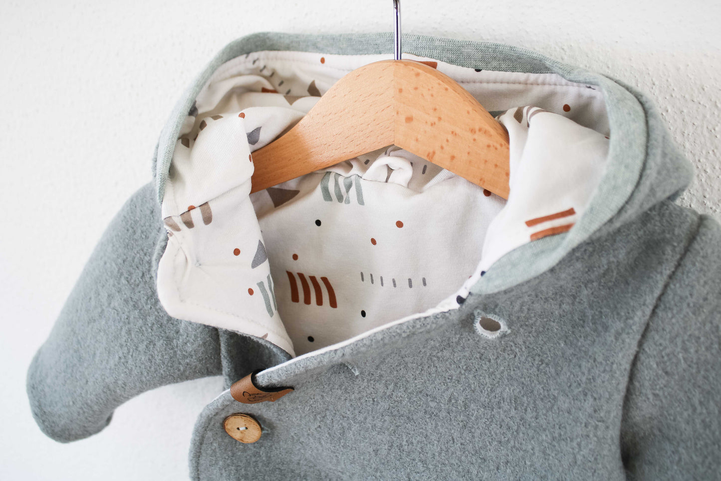 Wollwalk Overall "Geo" (Mint) mit Jerseyfutter