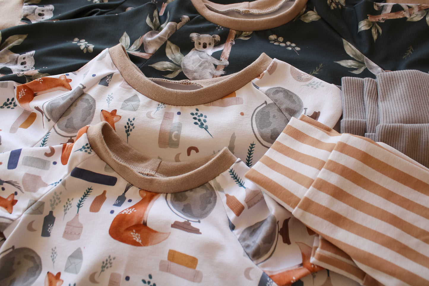 Leggings "Stripe" (Sand/Creme)