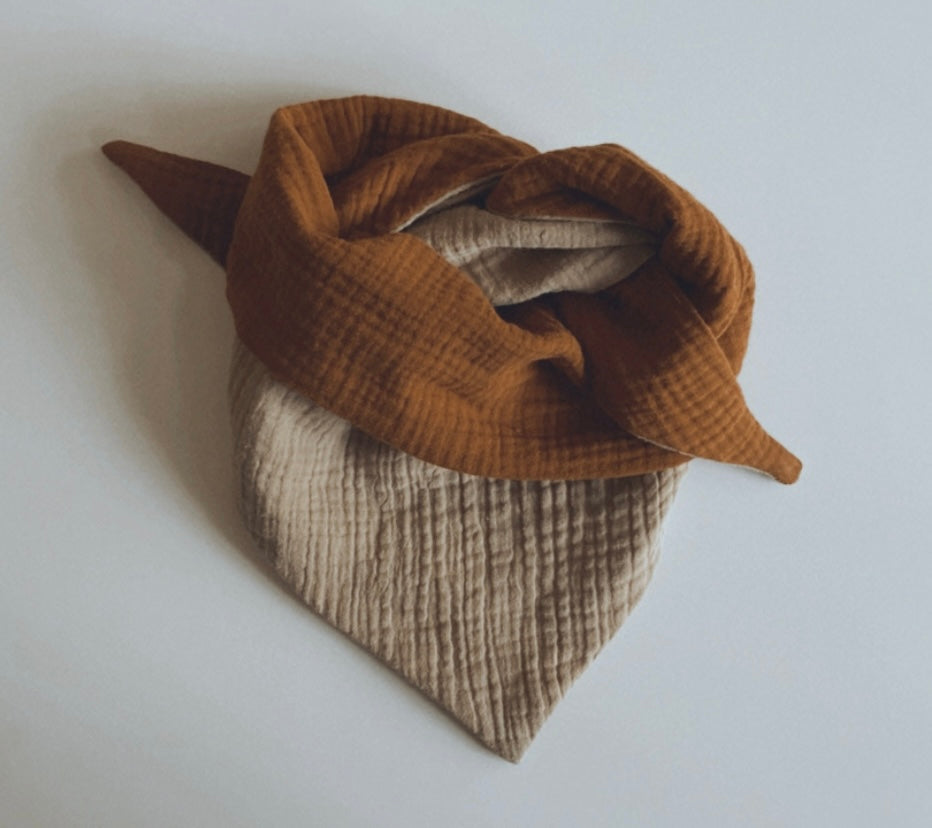 Großes Halstuch (Beige/Ocker)