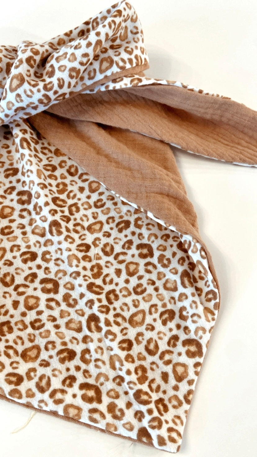 Großes Halstuch "Musselin" (Leo/Beige)