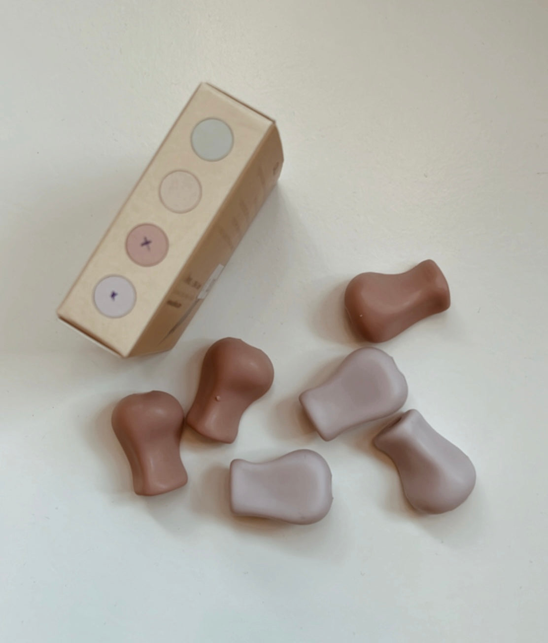 Schreibhilfe "Calla" (Mint/Rosa) aus Silikon im 6er-Set