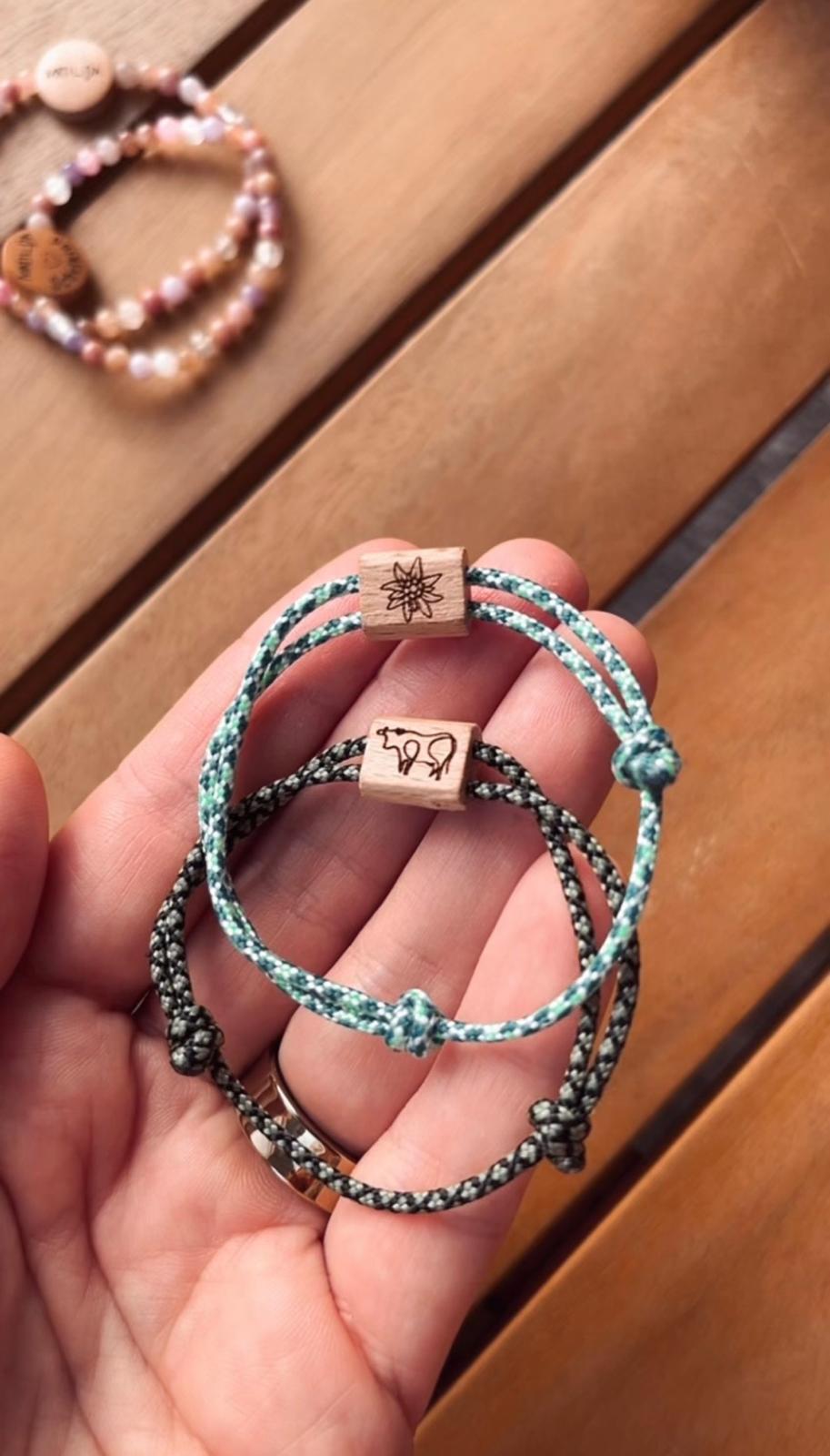 Individuelles Segeltau-Armband "Schulkind mit Namensgravur“