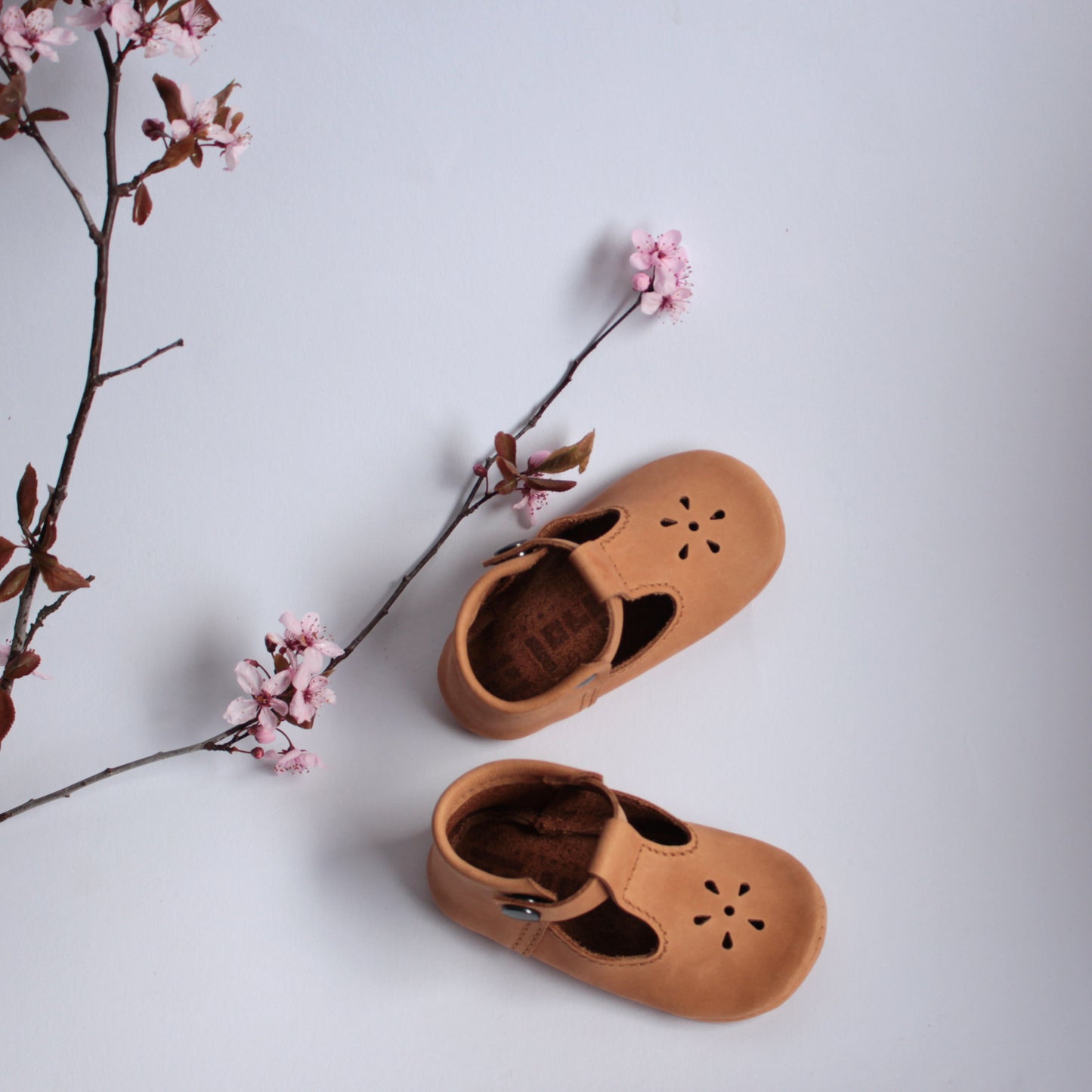 Leder Schlüpfschuh (Cognac)