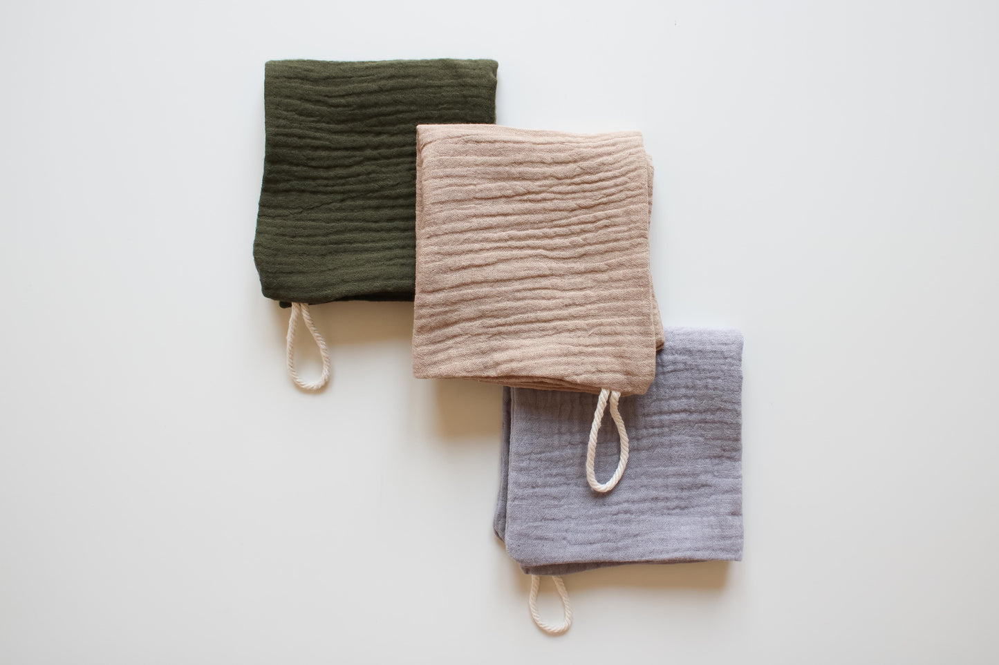 Waschlappen - Musselin "Baby & me" (Beige)