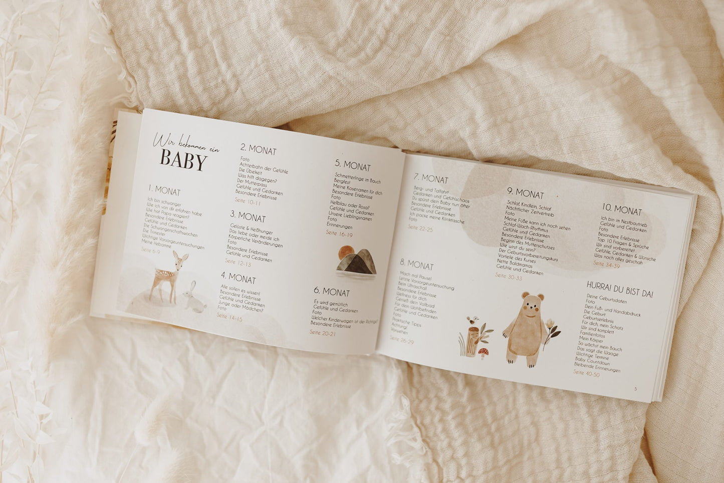 Schwangerschaftstagebuch "Wir bekommen ein Baby" von Fischomaswerkstatt