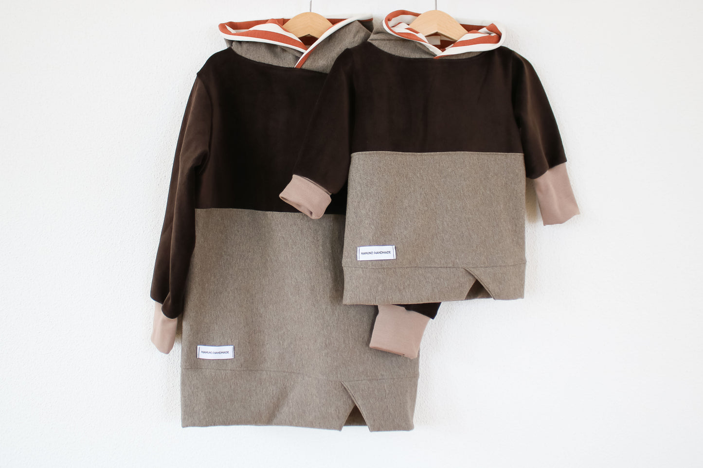 Hoodie "Stripe Mix" (Sand/Schoko)
