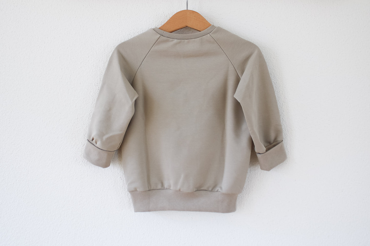 Sweater "one day I will conquer the world" (Taupe Grau/Beige)