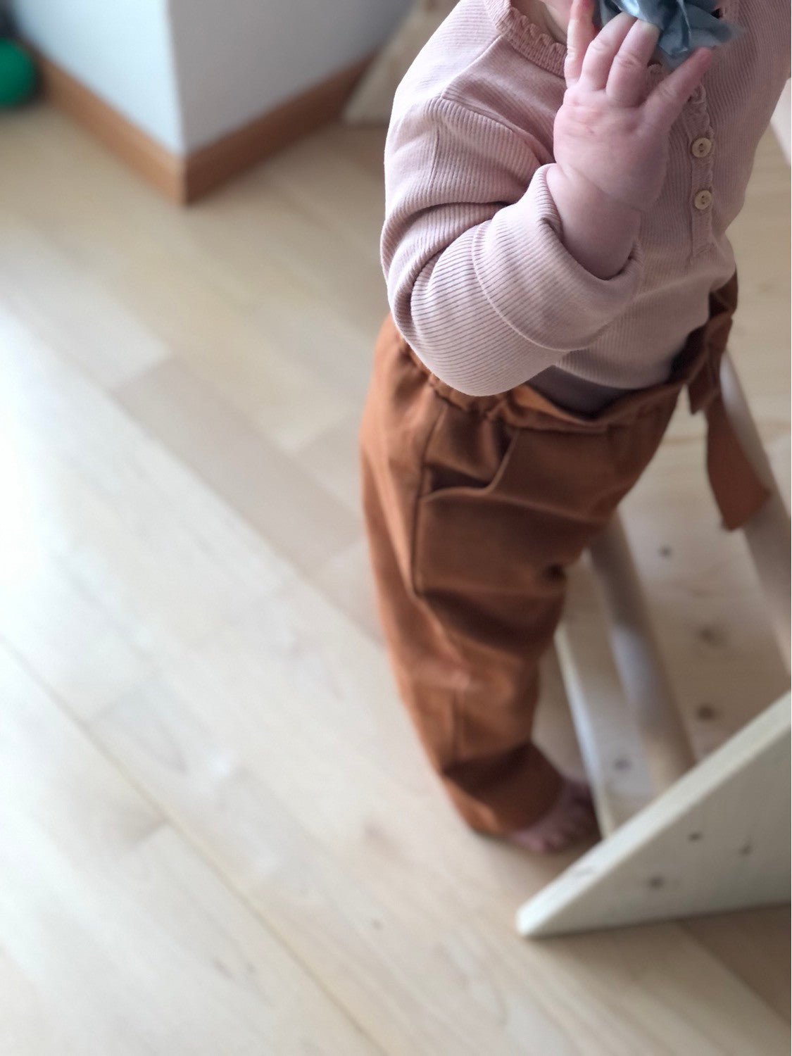 Leinenpant "Paperbag" (Rost)