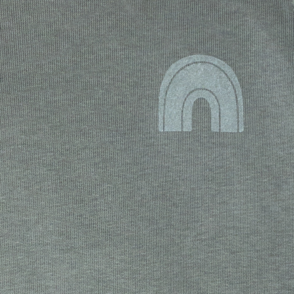 Bügelmotiv "Regenbogen"(Lavendel/Khaki/Beige) im 2er-Set