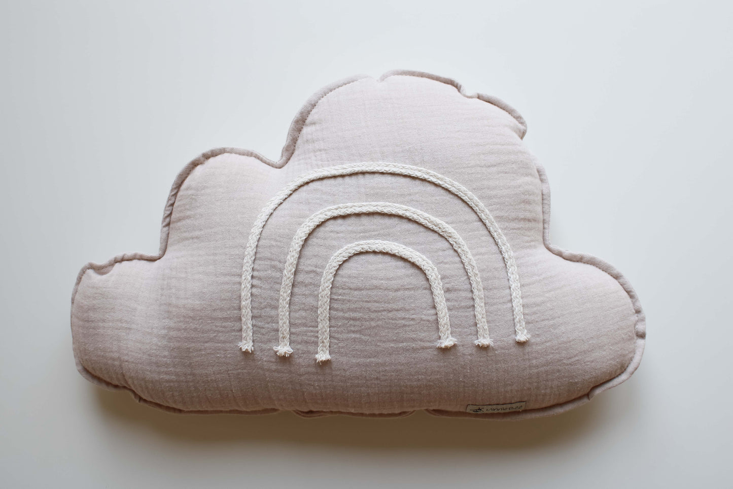 Wolken Kissen "Regenbogen" (Grau/Beige)
