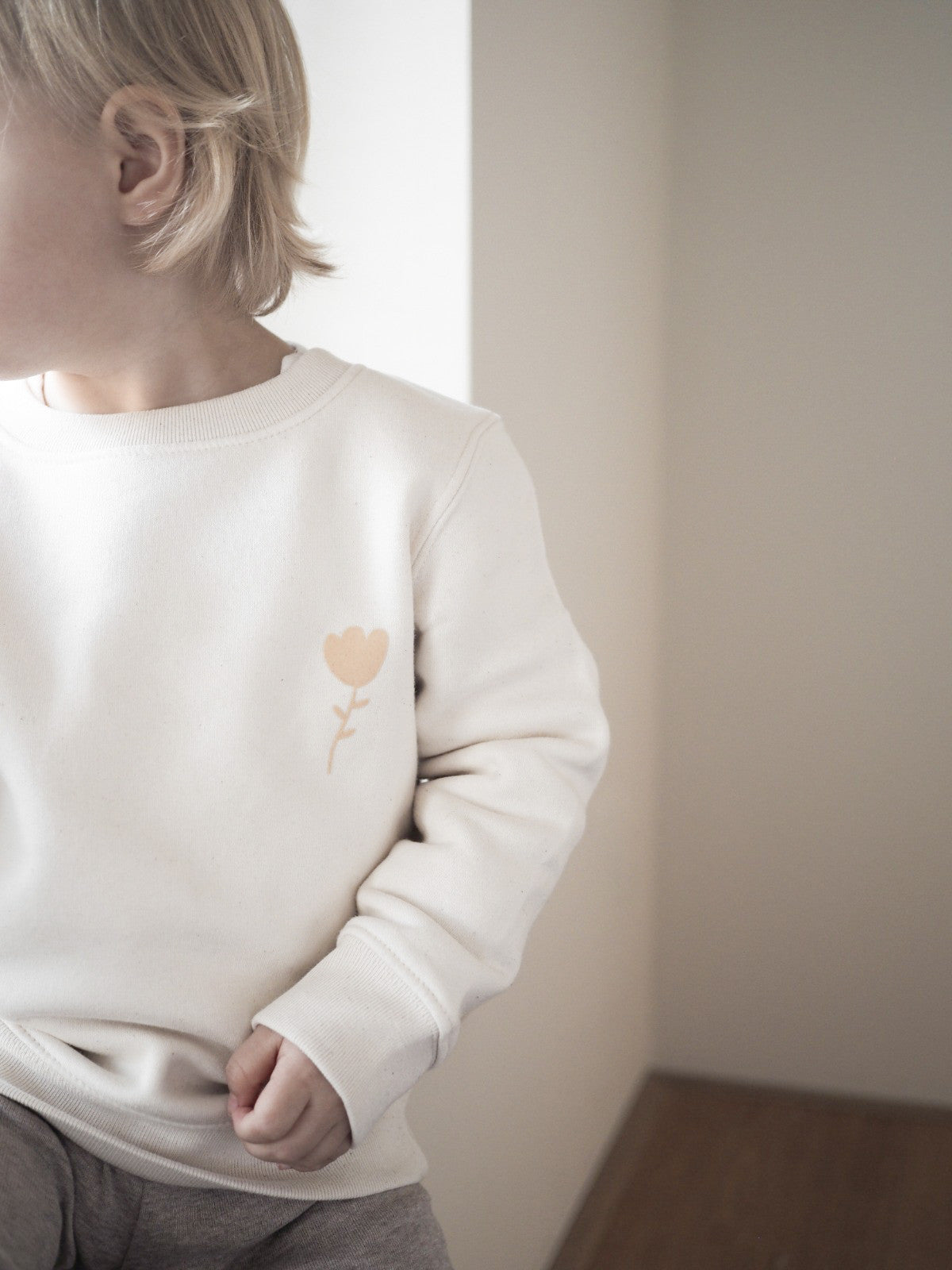 Kleine Bügelmotive "Blume"(Beige) im 4er-Set