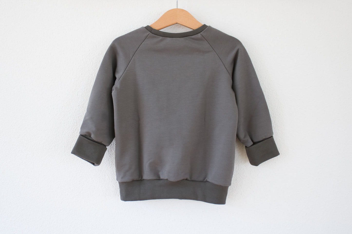 Sweater "one day I will conquer the world" (Taupe Grau/Beige)