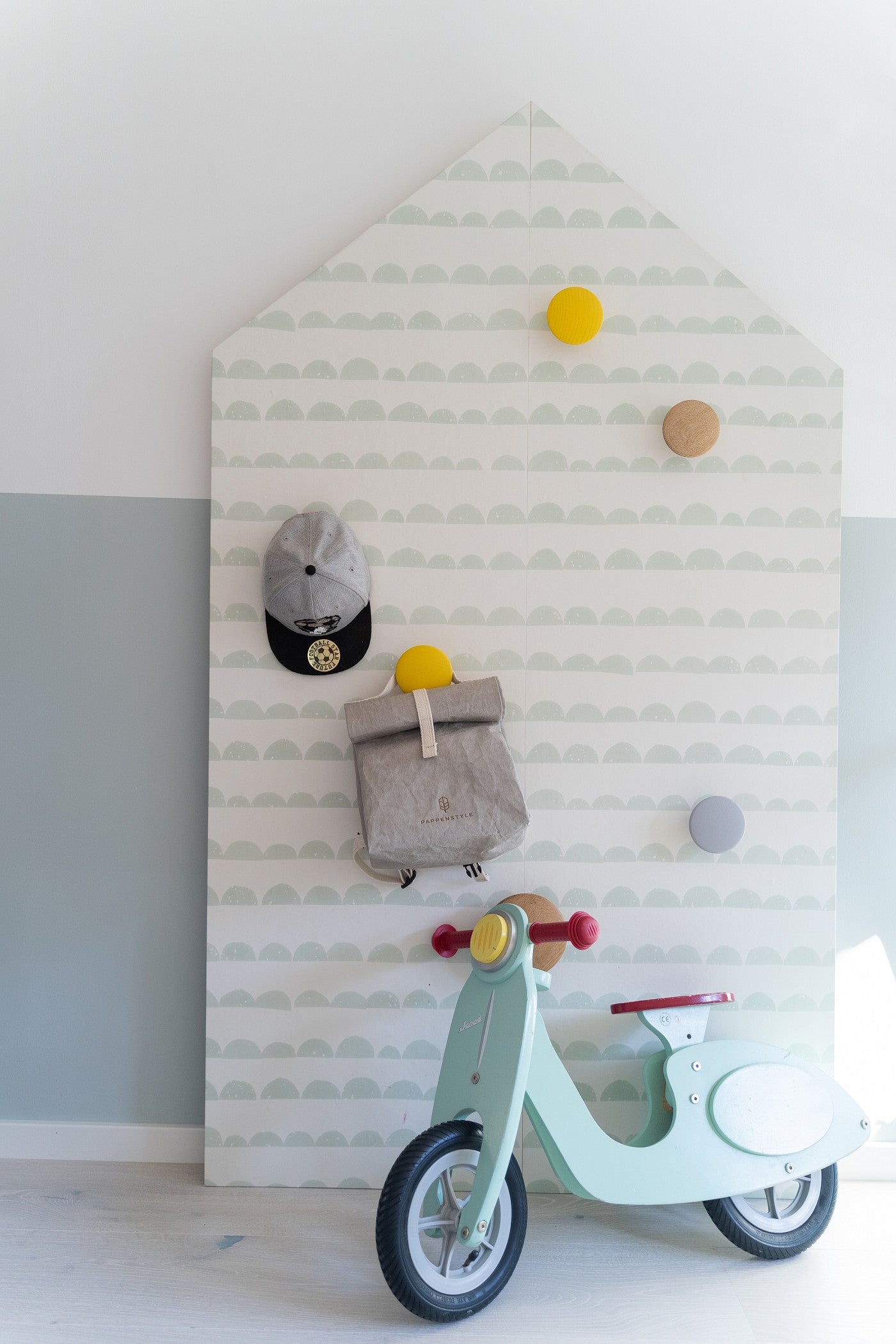 Kinderrucksack "Vio" (Caramel/Light Grey/Olive/Rose) aus Papier