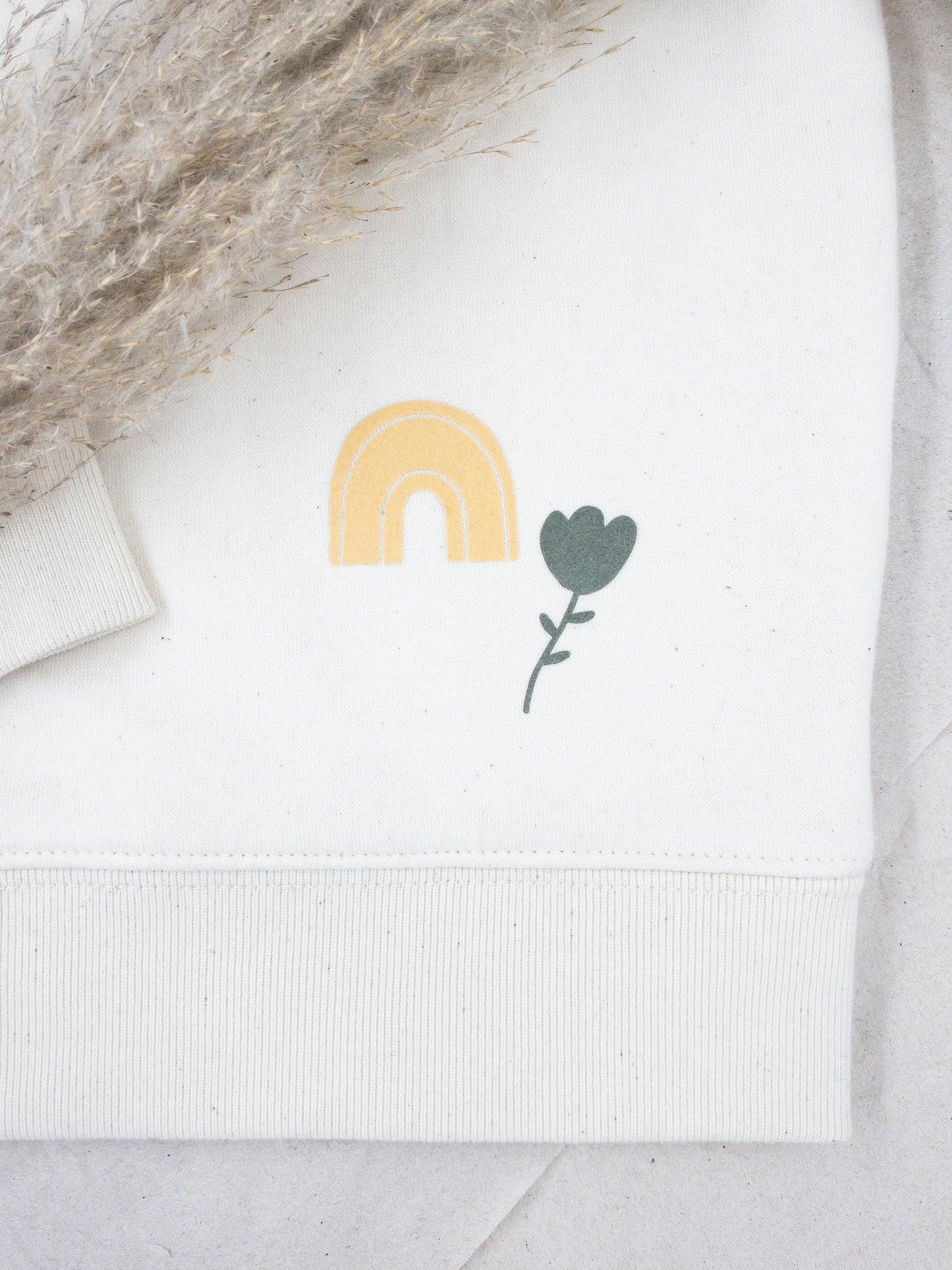 Kleine Bügelmotive "Blume"(Beige) im 4er-Set