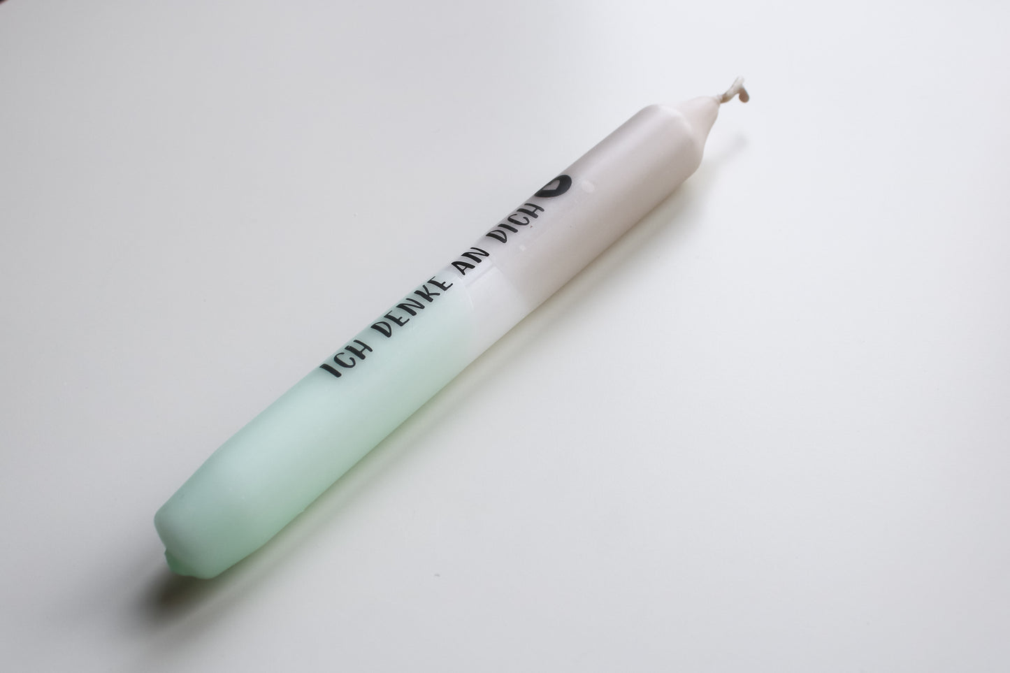 Stabkerze Dip Dye "Botschaft" (verschiedene Varianten)