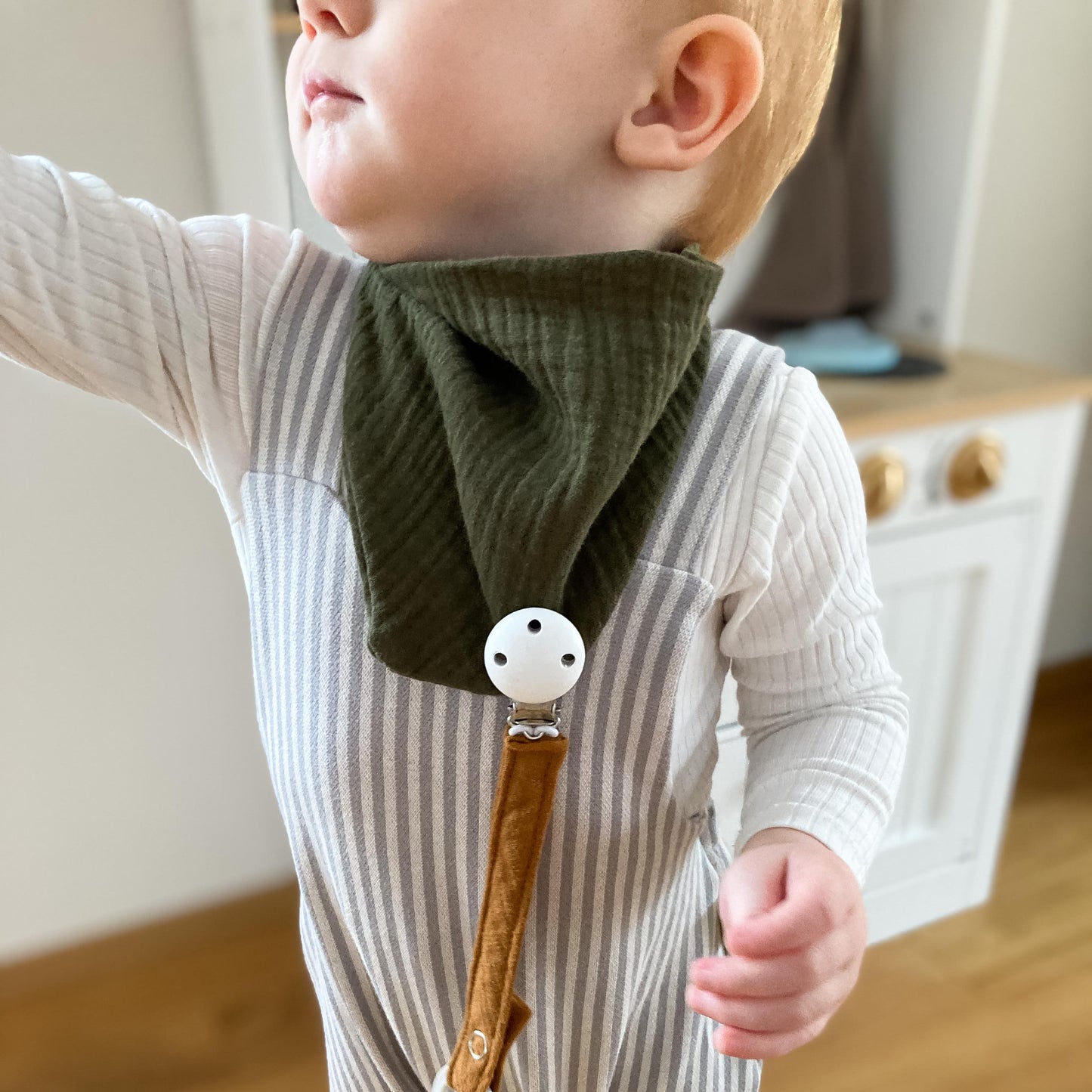 Kleines Halstuch "Musselin" (Ocker/Beige)