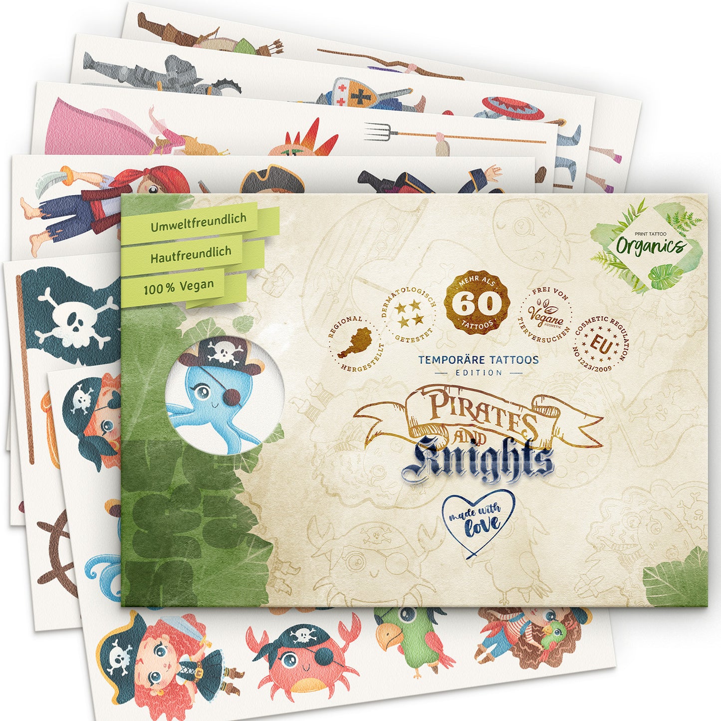 Kinder Tattoos - Pirates & Knights