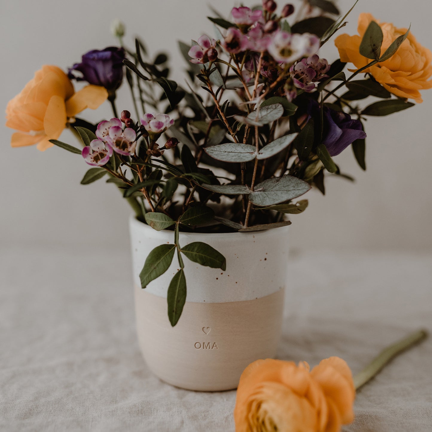 Eulenschnitt Becher "Oma"