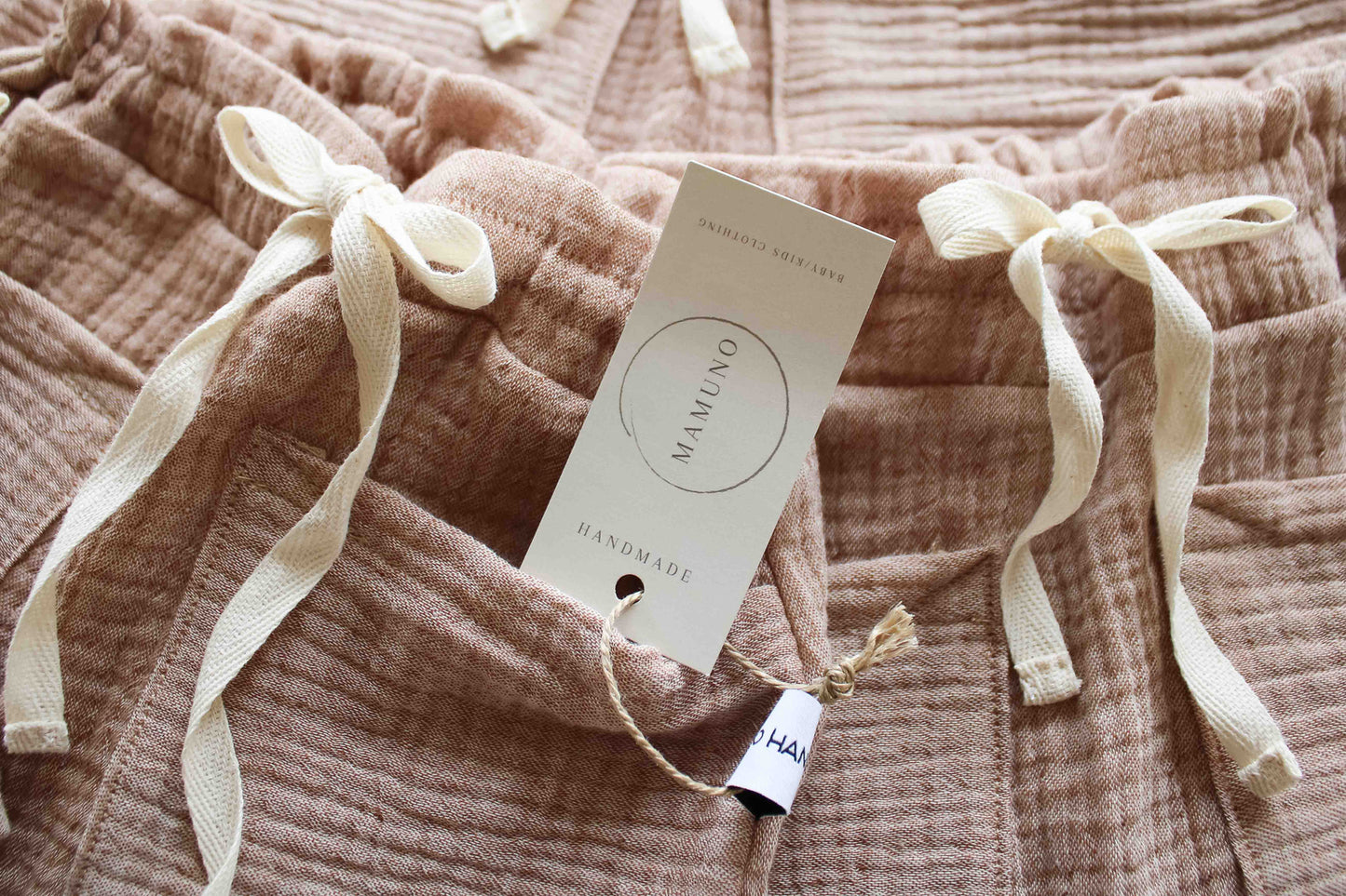 Musselinhose mit Taschen (Brown Melange)