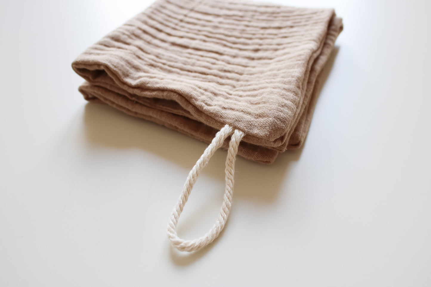 Waschlappen - Musselin "Baby & me" (Beige)