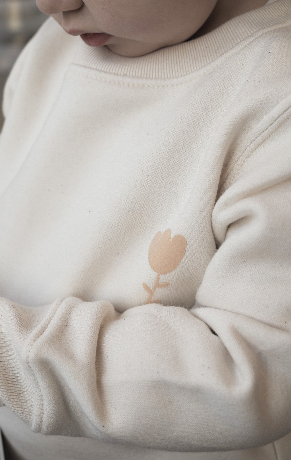 Kleine Bügelmotive "Blume"(Beige) im 4er-Set