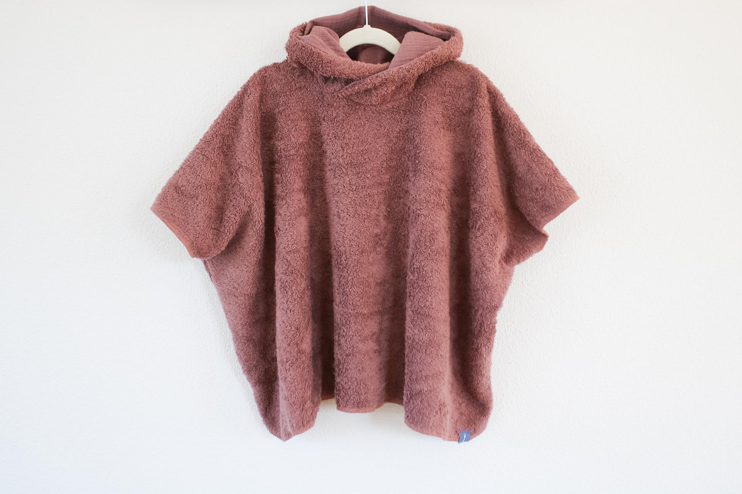 Badeponcho mit Kapuze - Baby & Kind "Frottee" (Mint/Mauve)