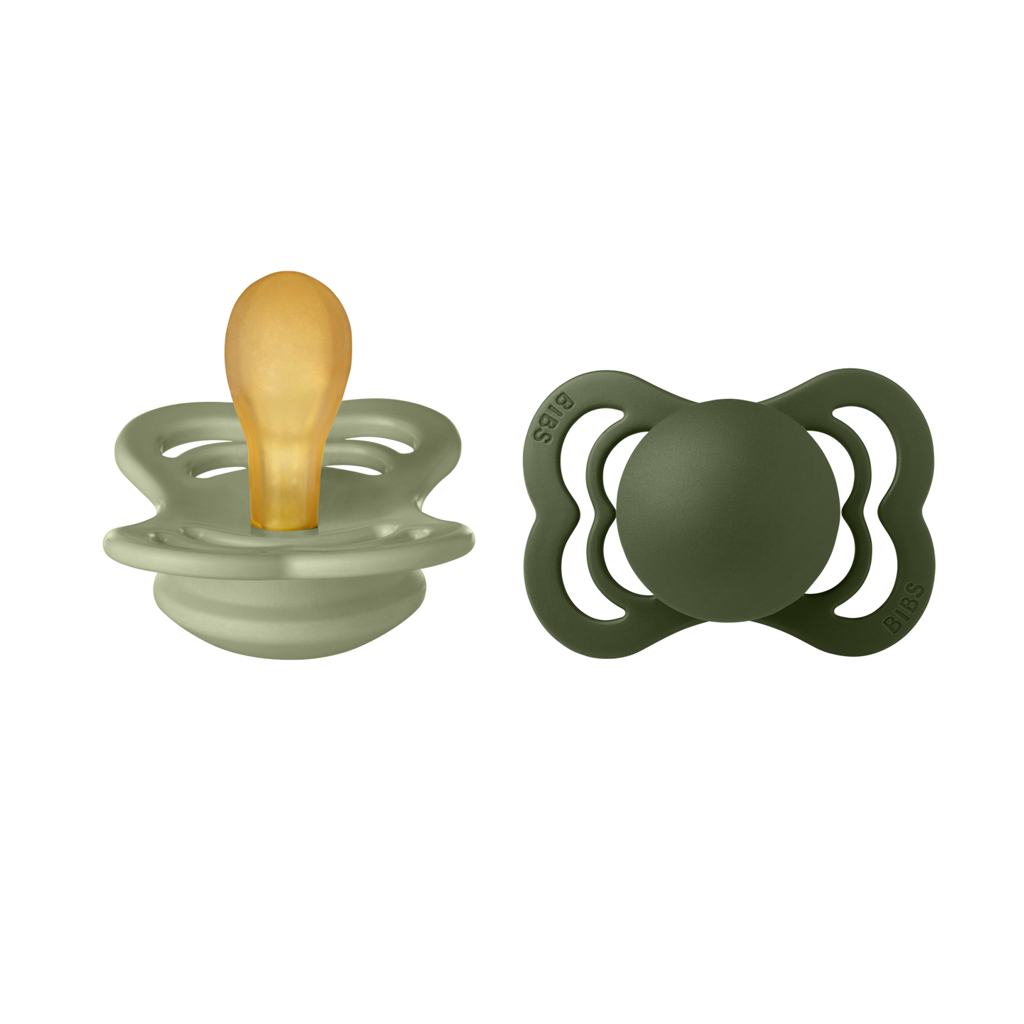 BIBS Schnuller "Supreme-Naturkautschuk" (Hunter Green & Sage) im Set