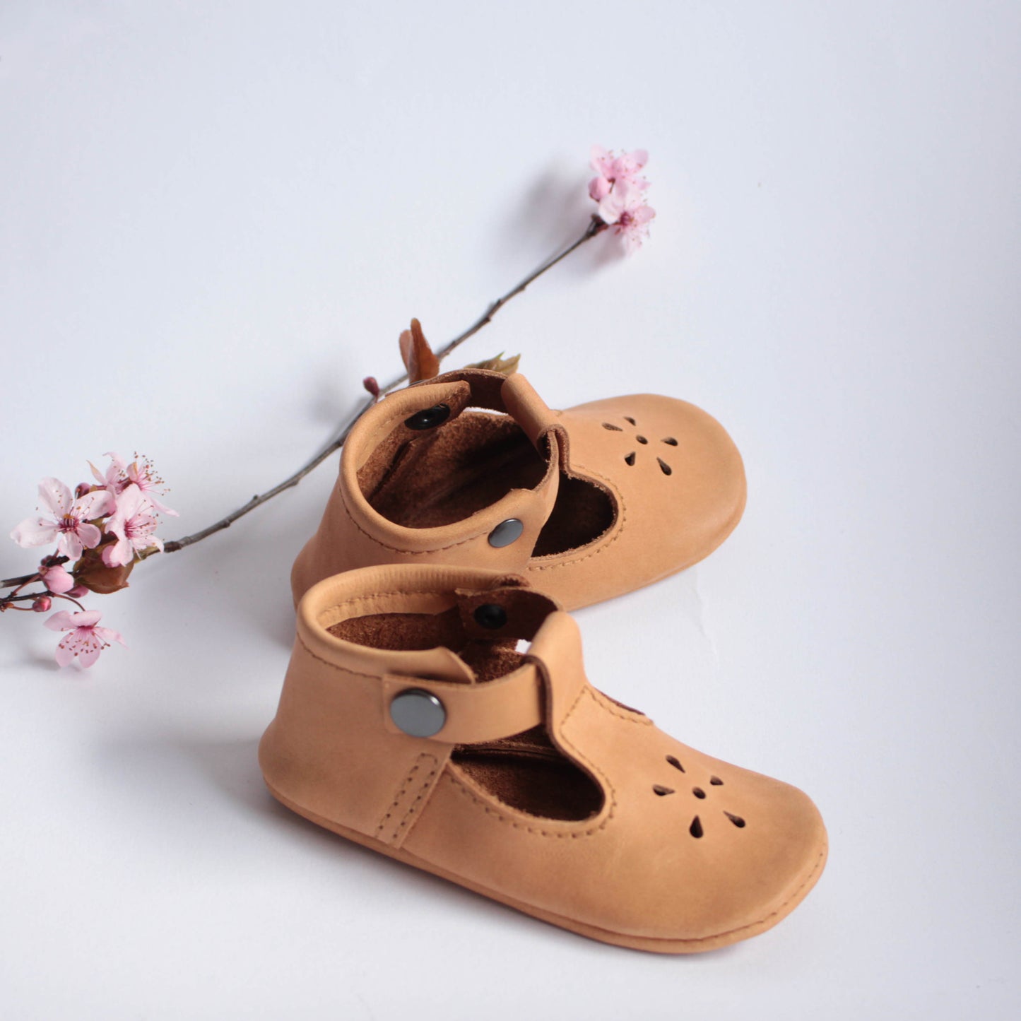Leder Schlüpfschuh (Cognac)
