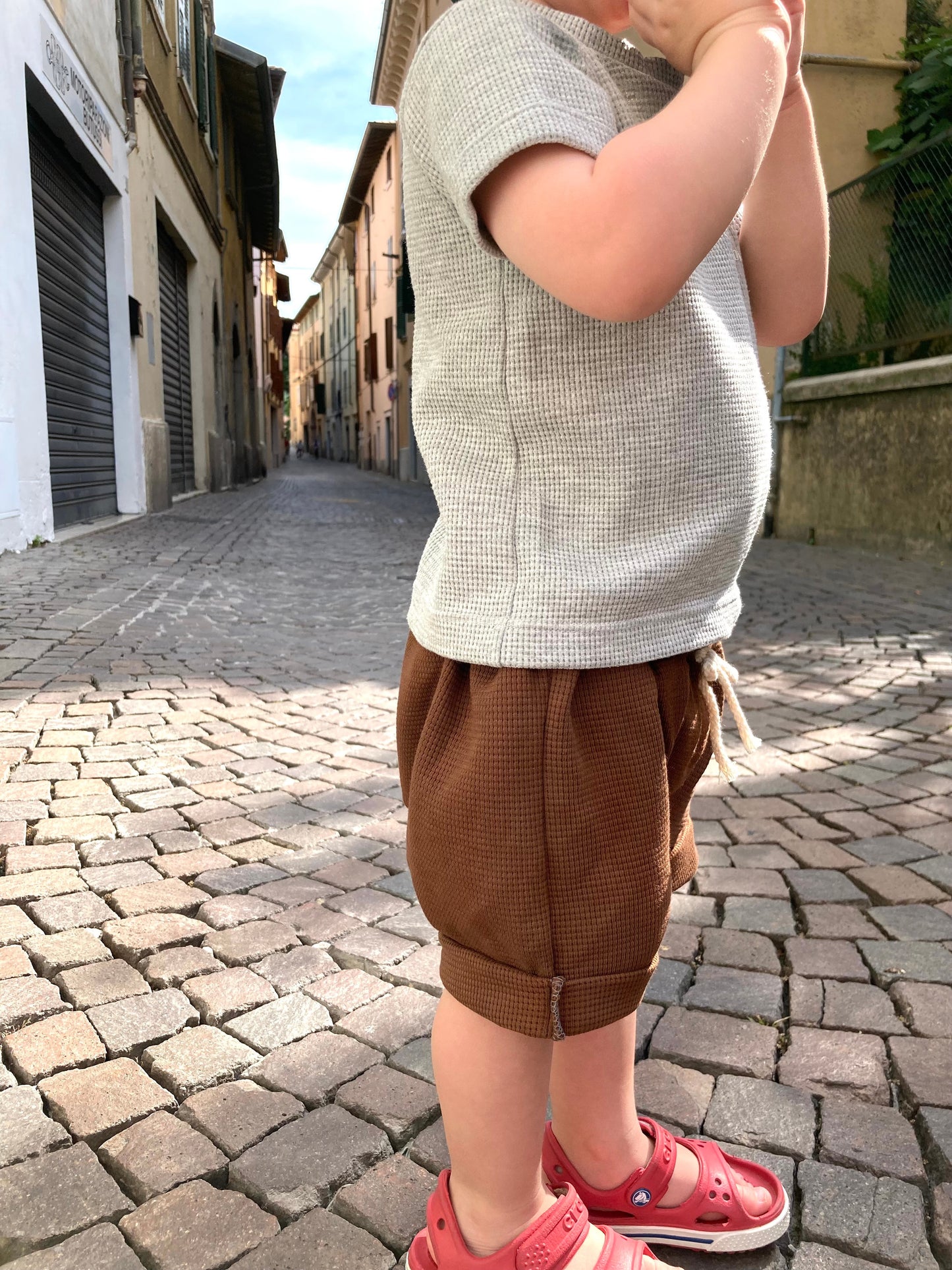 Shorts "Waffel" (Kakaobraun)