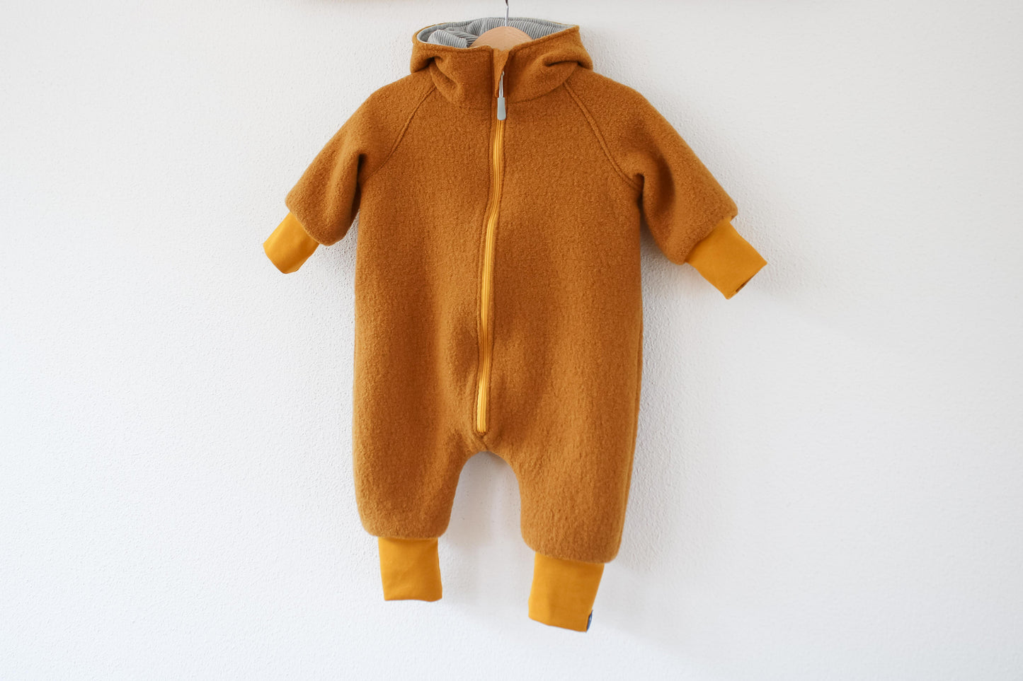 Wollwalk Overall (Senf) mit Reißverschluss