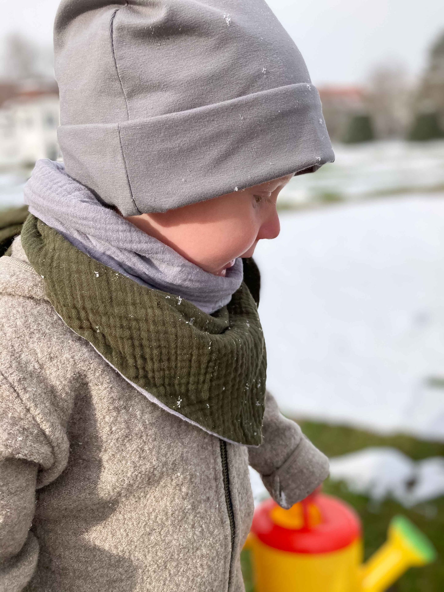 Großes Halstuch "Musselin" (Mittelblau)