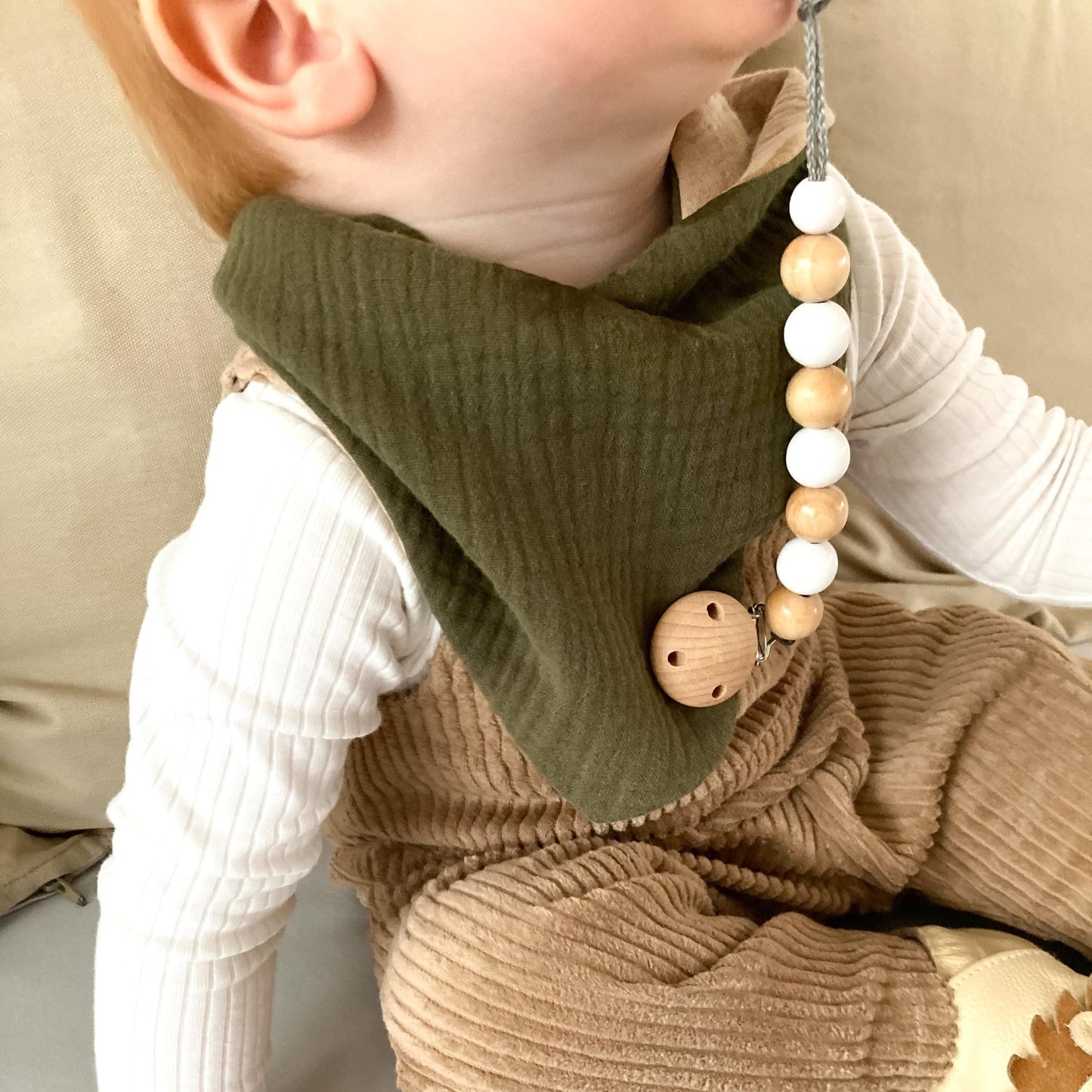 Halstuch "Musselin" (Beige/Grau)