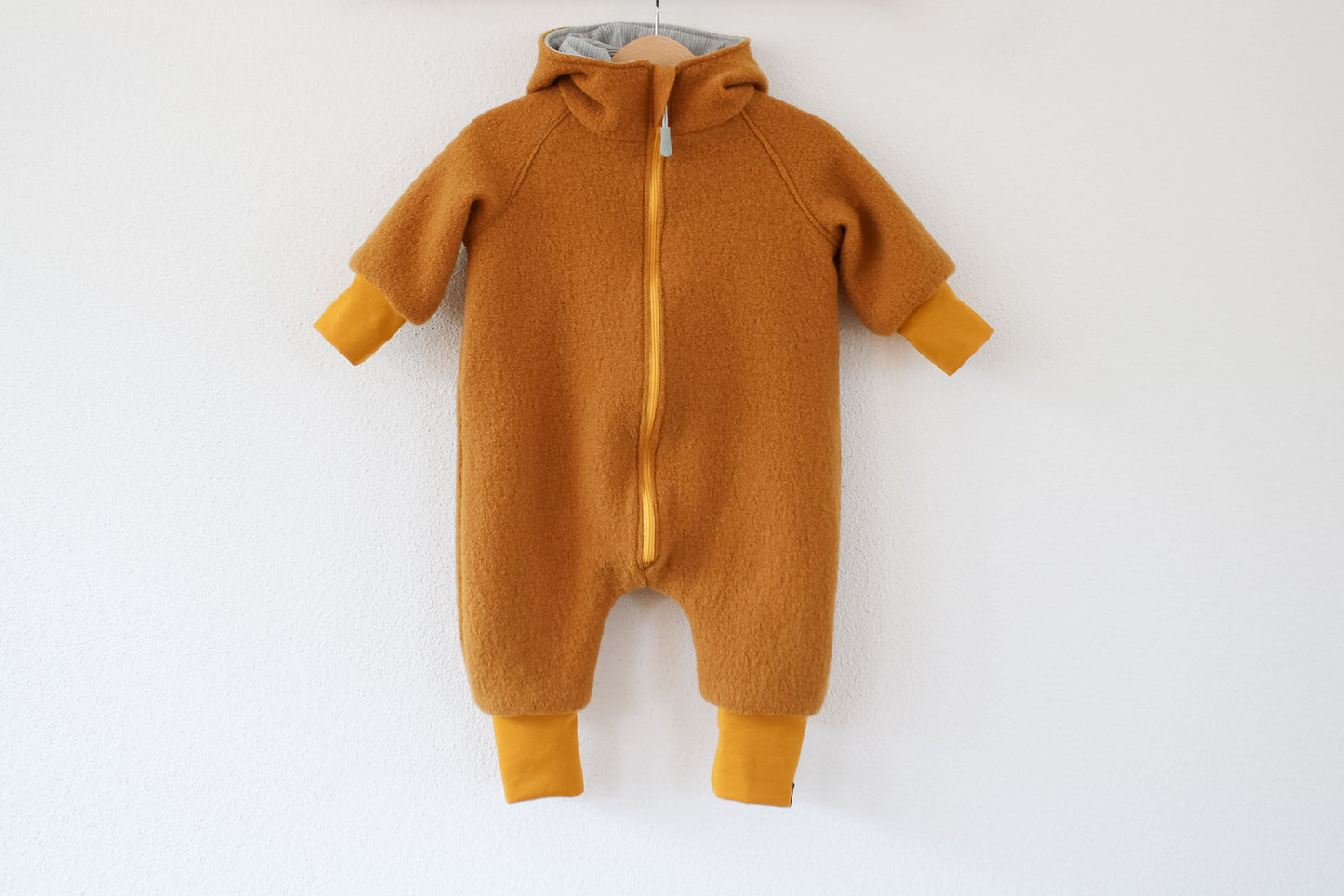 Wollwalk Overall (Senf) mit Reißverschluss