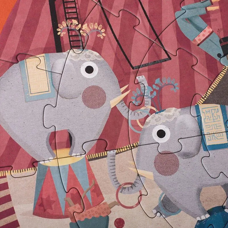 Rundes Puzzle Circus