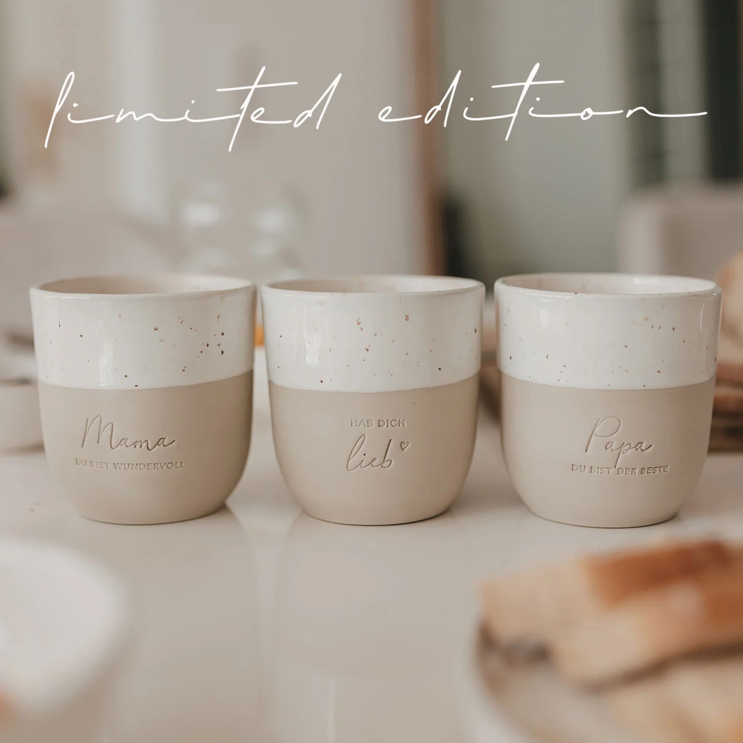 Eulenschnitt Becher "Hab dich lieb" (limited edition)