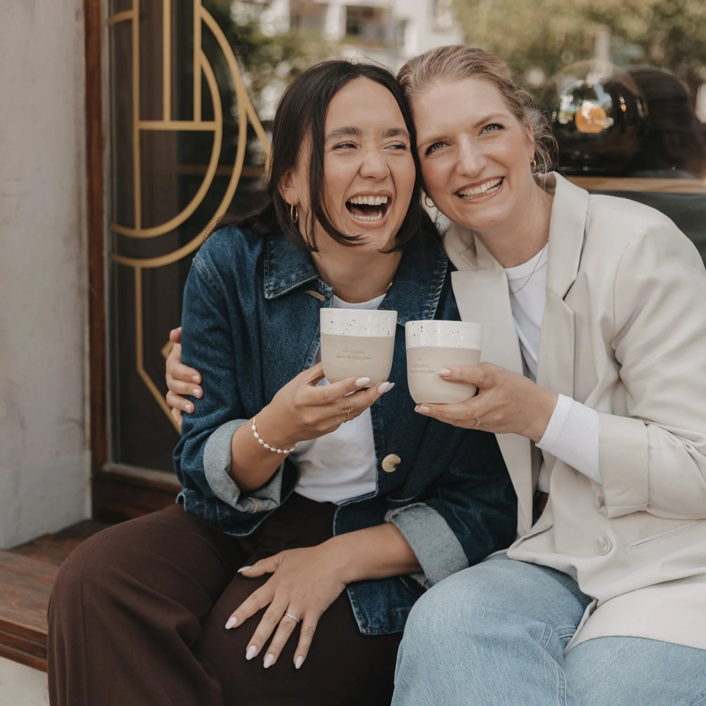 Eulenschnitt Becher "Wie schön"