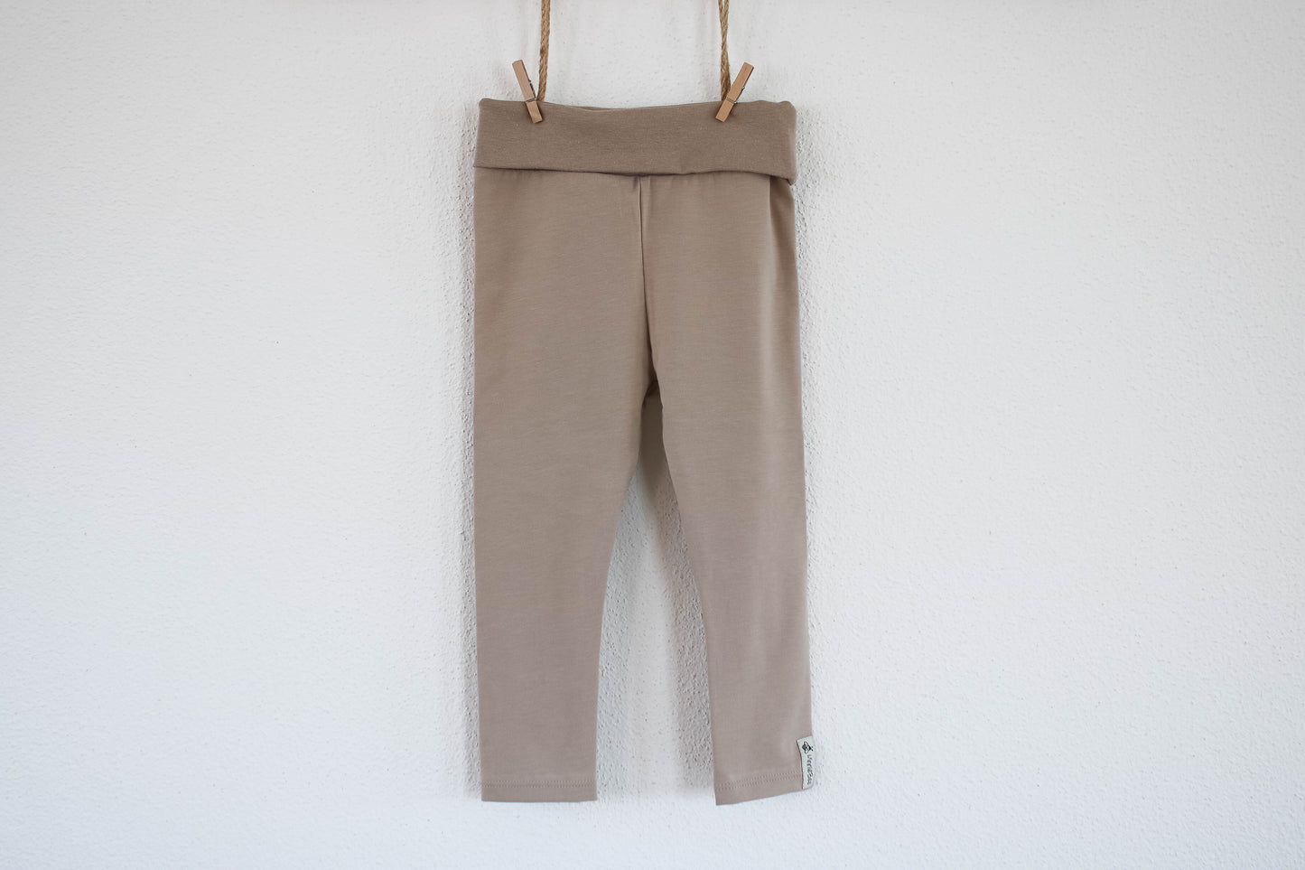 Leggings mit Umschlagbund (Beige)