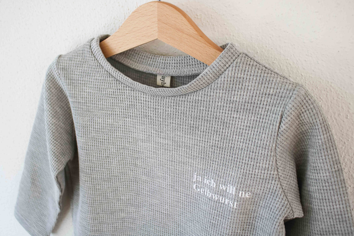 Langarmshirt "Gelbwurst" (Grau)