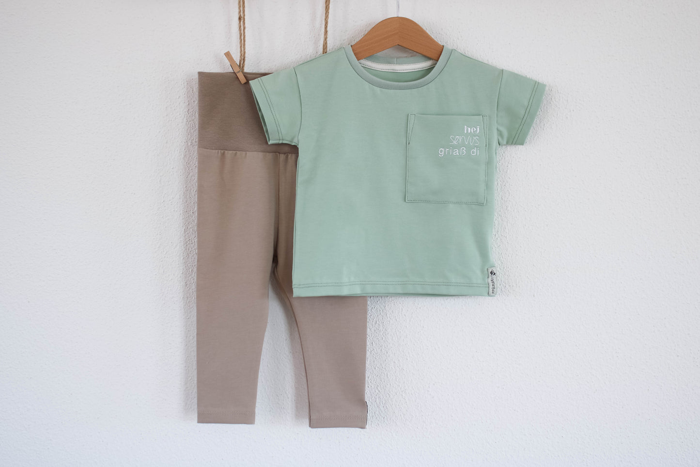Leggings mit Umschlagbund (Beige)