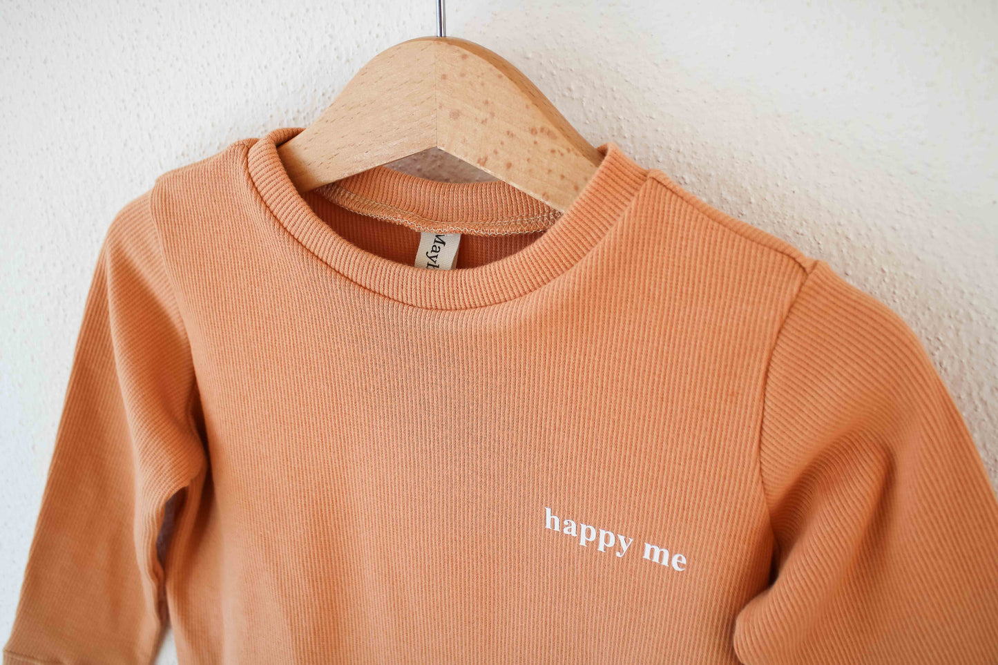 Langarmshirt "Happy Me" (Rost)