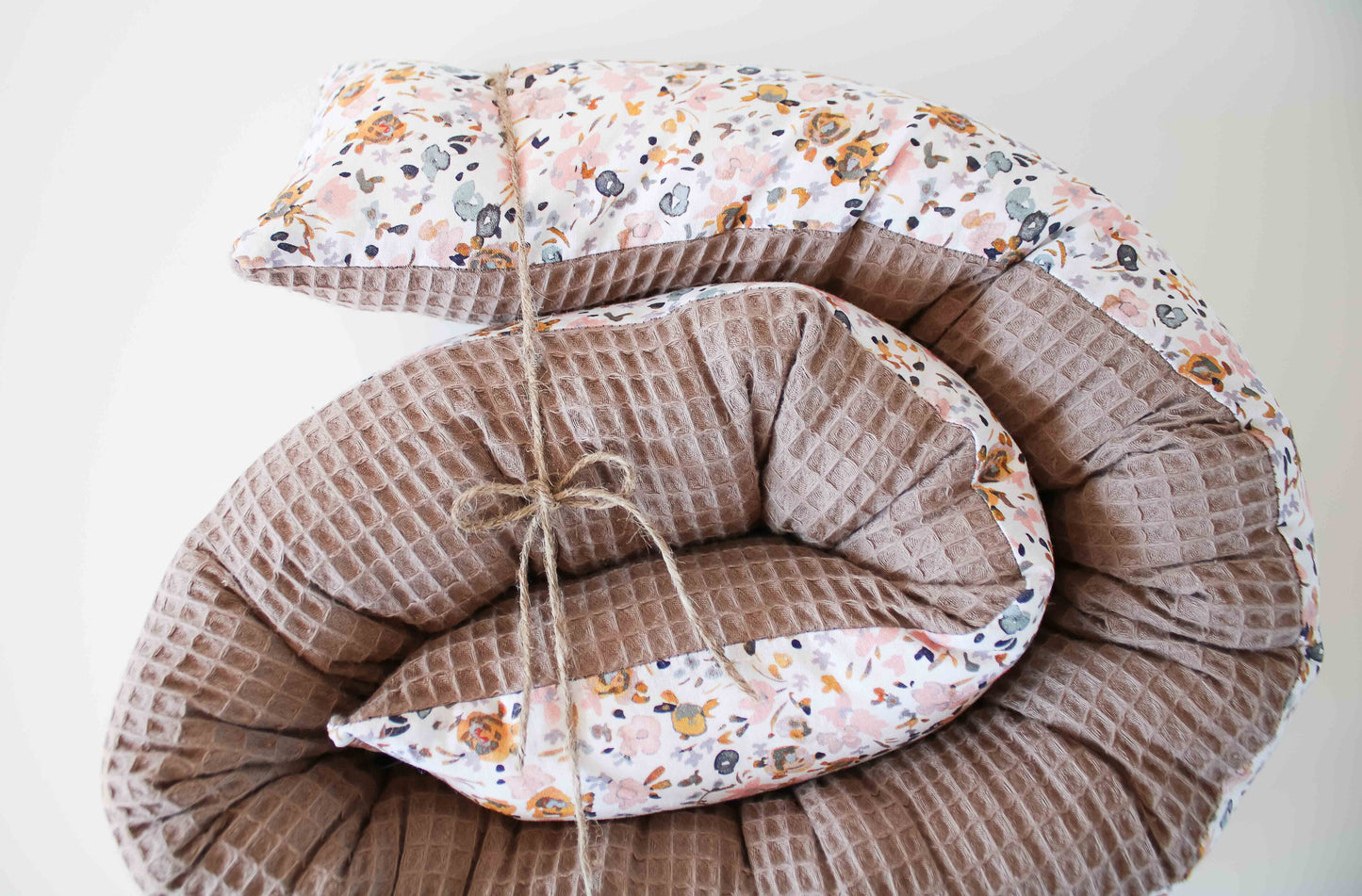 Kinderwagenschlange "Flowers" (Smokey Beige)