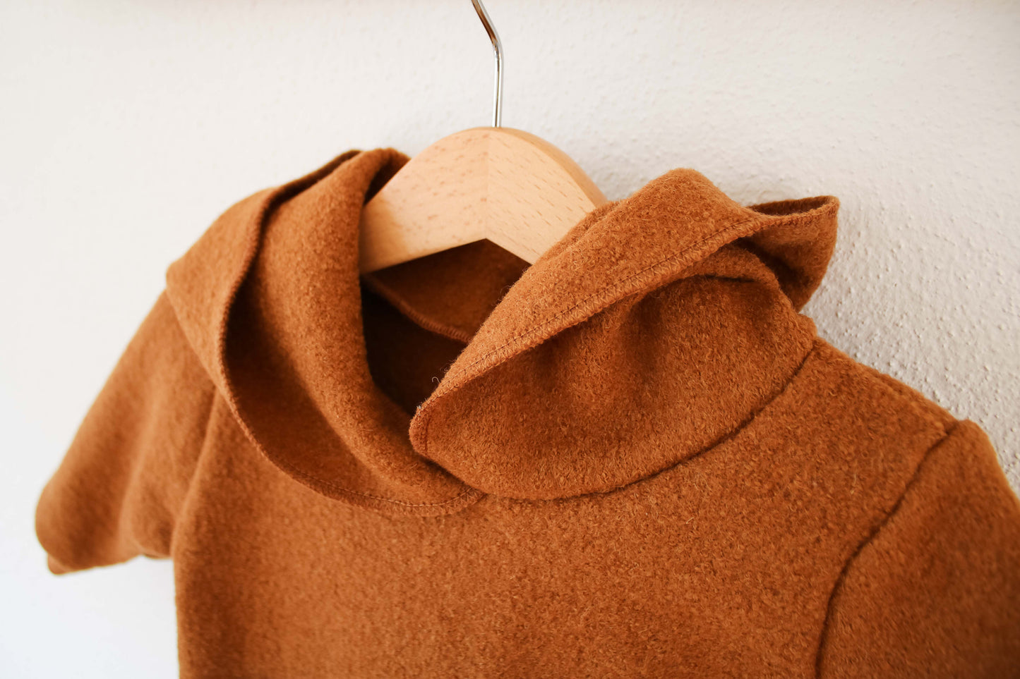 Wollwalk Pullover (Zimt/Beige)