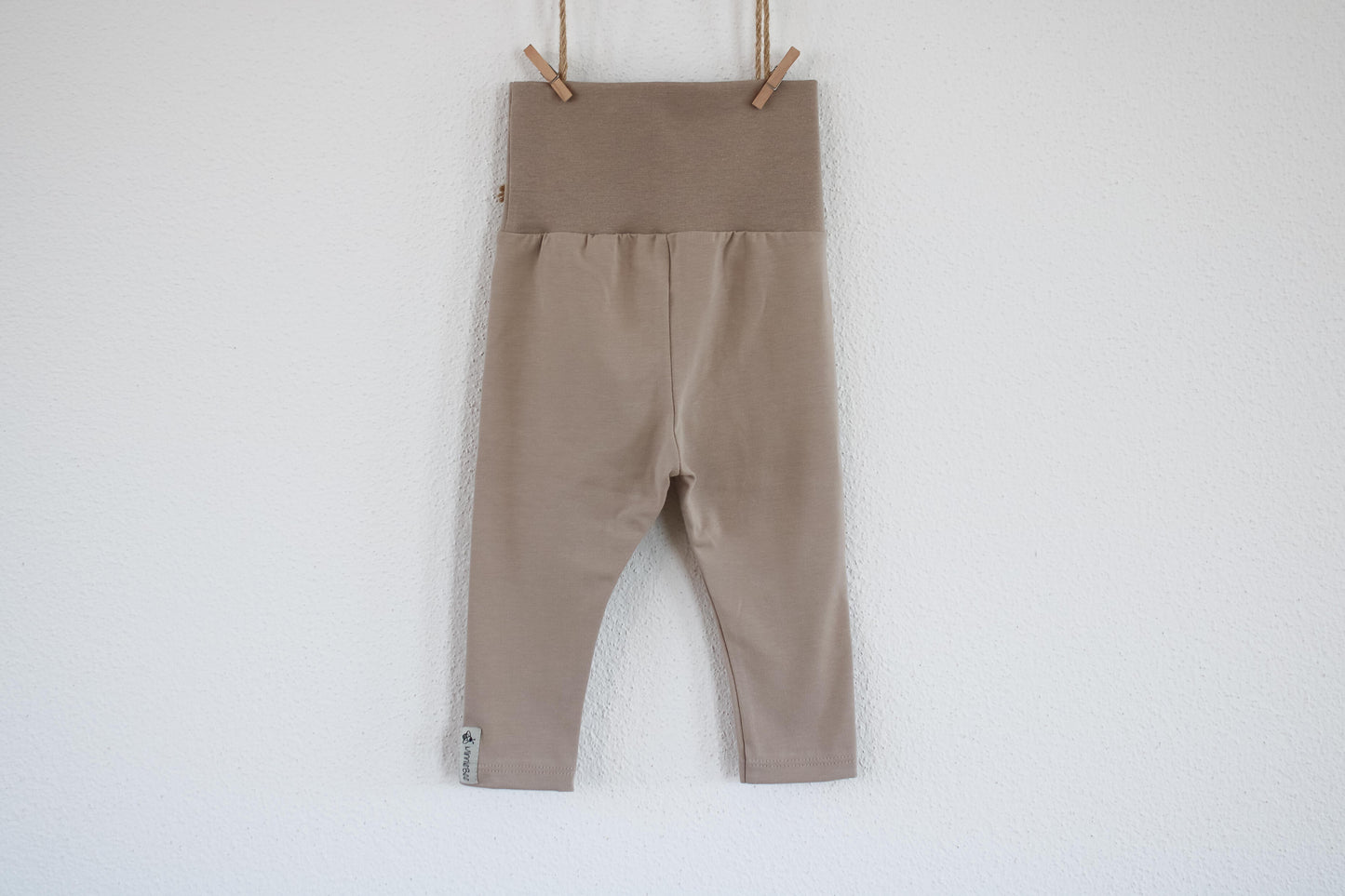 Leggings mit Umschlagbund (Beige)