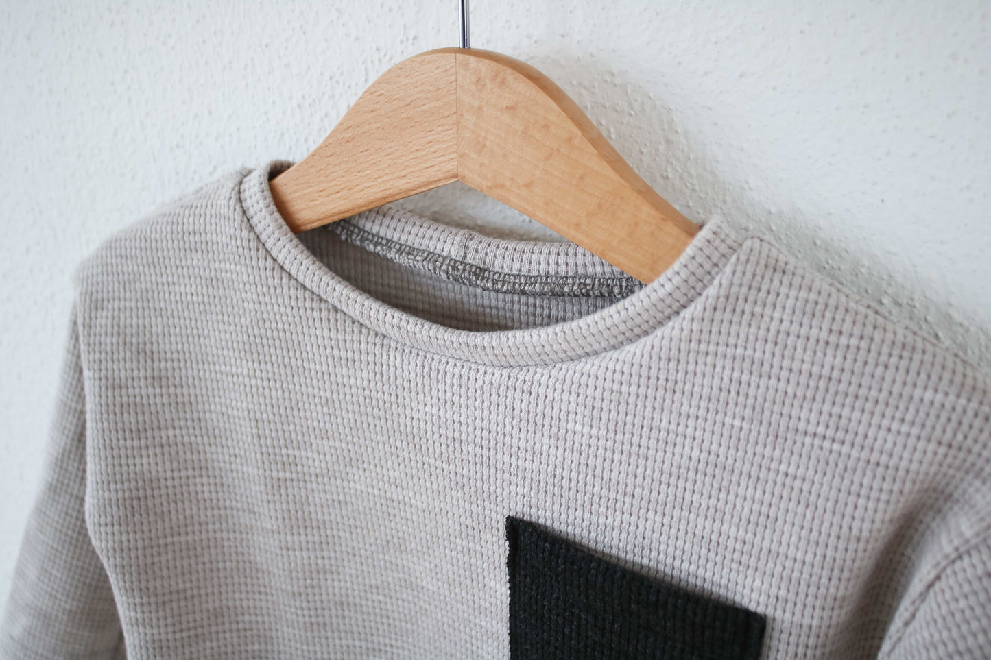 Pulli "Waffel" (Beige) mit Tasche