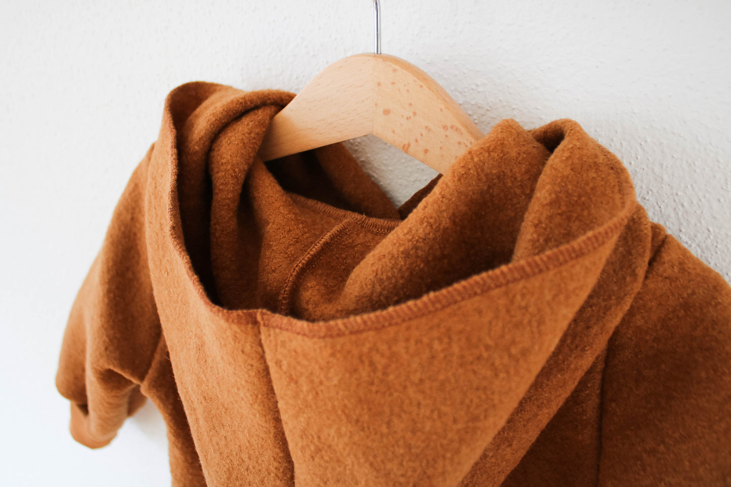 Wollwalk Pullover (Zimt/Beige)