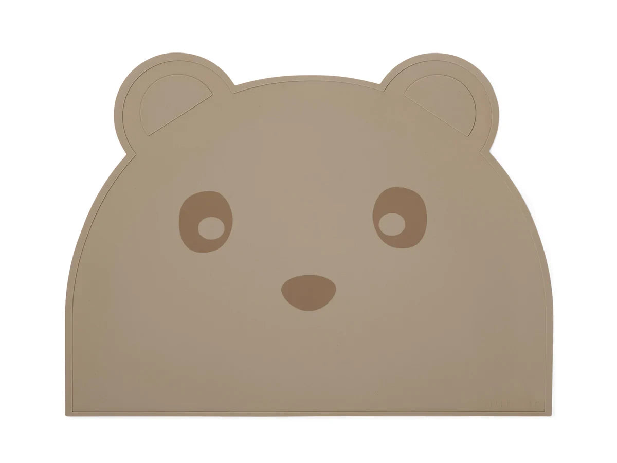 Nuuroo Platzset "Bär" (Cobblestone/Caramel) aus Silikon