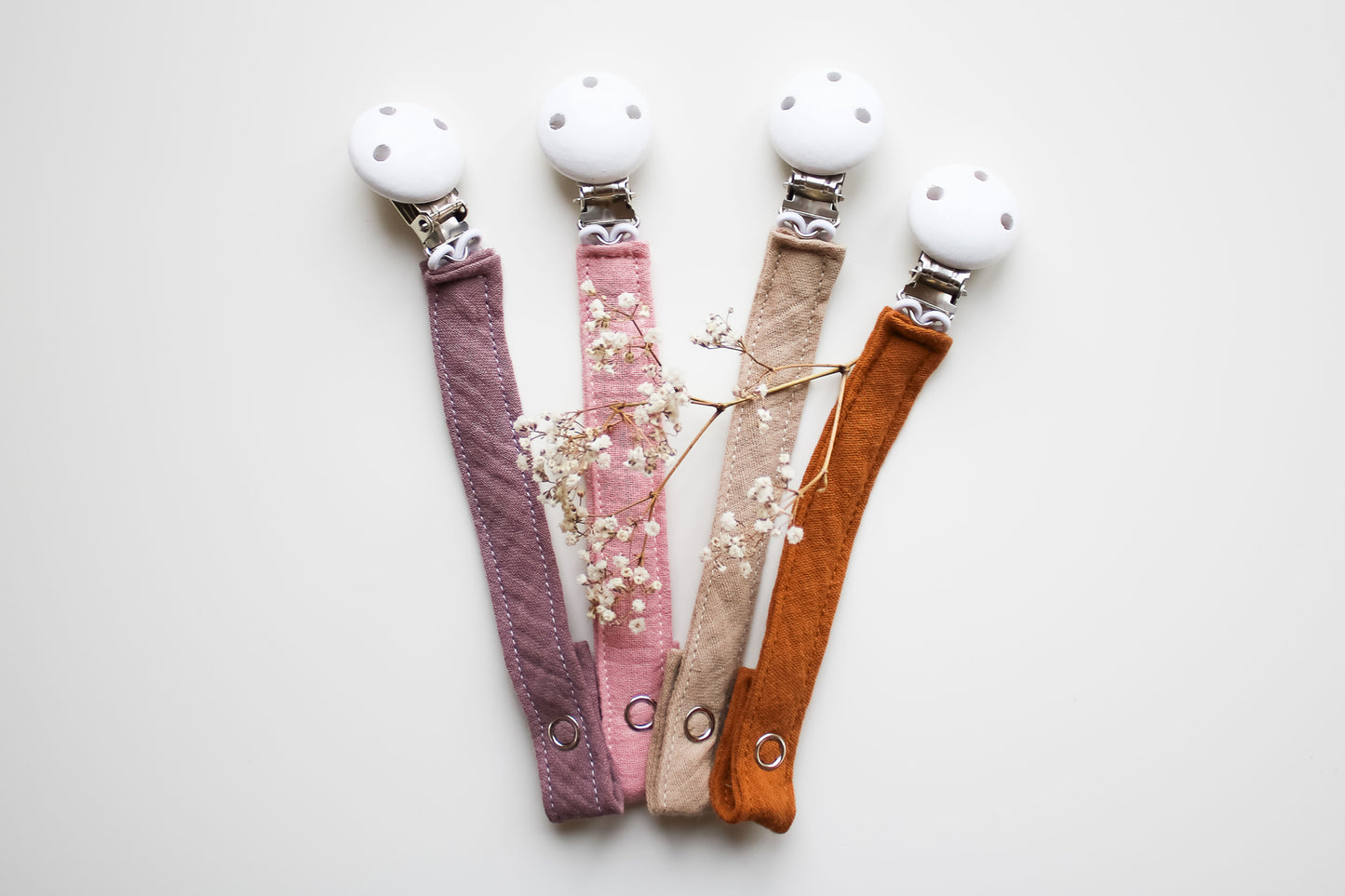 Stoffschnullerkette "Antique Rose"
