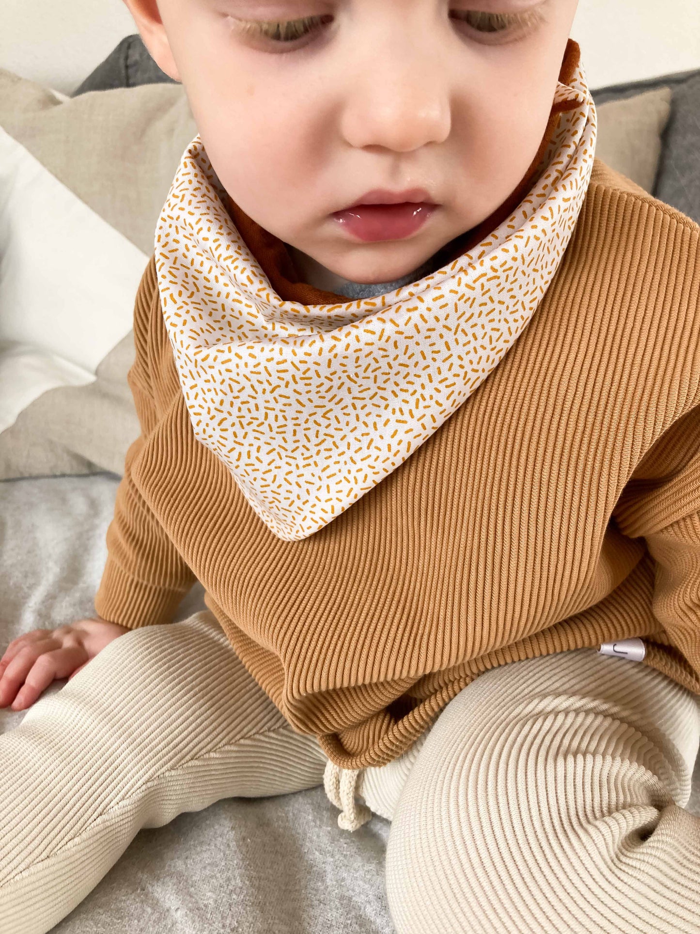 Halstuch "Musselin" (Ocker/Oliv)